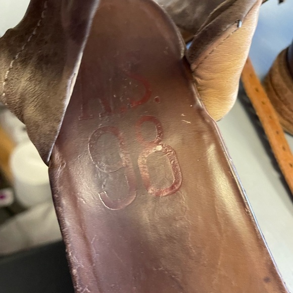 A.S. 98 BOWERY wrap ankle cuff buckle strappy gladiator sandals sz 39 (8.5) - Picture 9 of 11